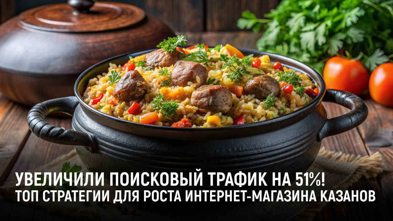 Магазин казанов: +51% трафика из Яндекса