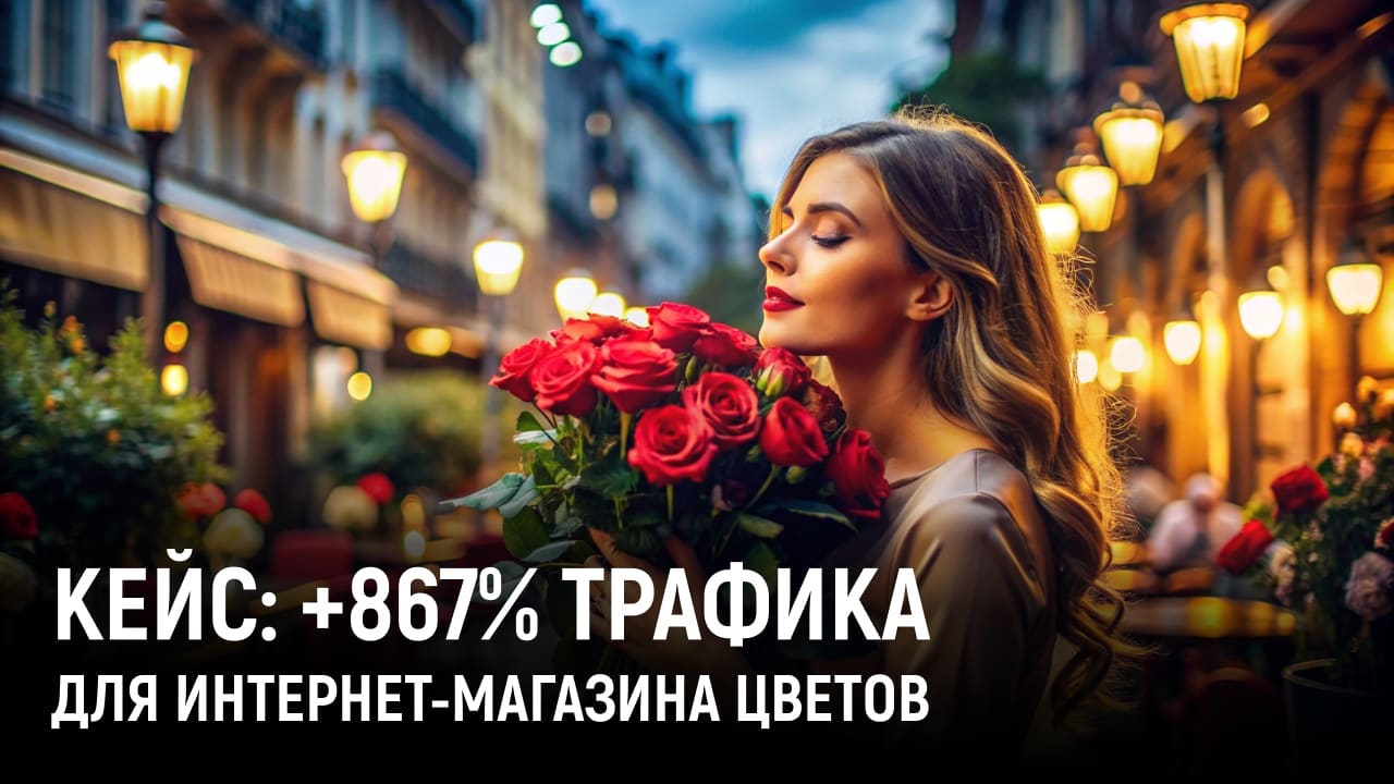 Доставка цветов: трафик ×8,6 за год