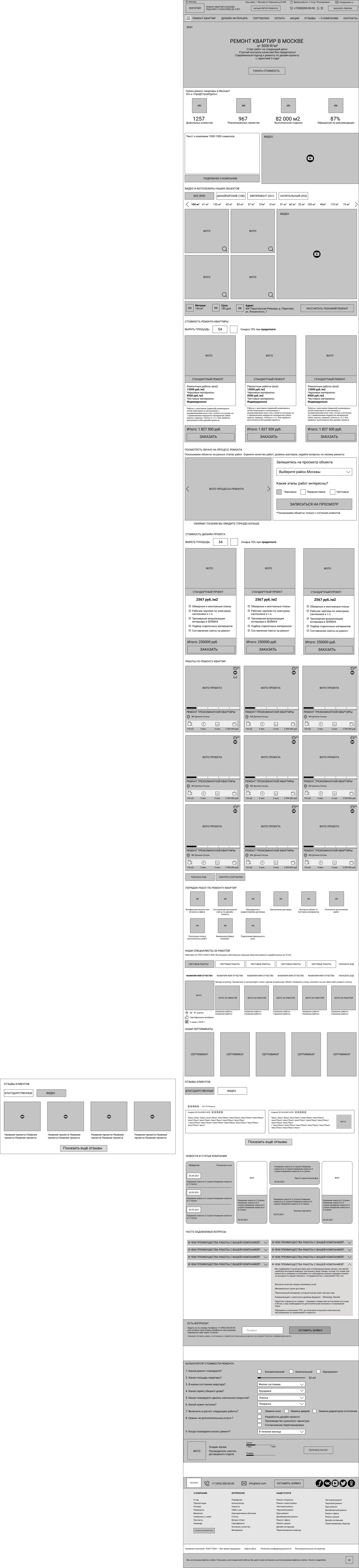 Прототип блока обзоров выполненных объектов с табами